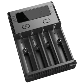 Li-Ion batteri oplader til 14500/17335/18650/26650 (4 batterier)